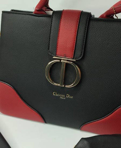 C Dior Handbags 3Pc Black Ladies