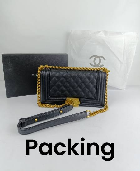 CHANEL Handbags Black Caviar Ladies Handbag