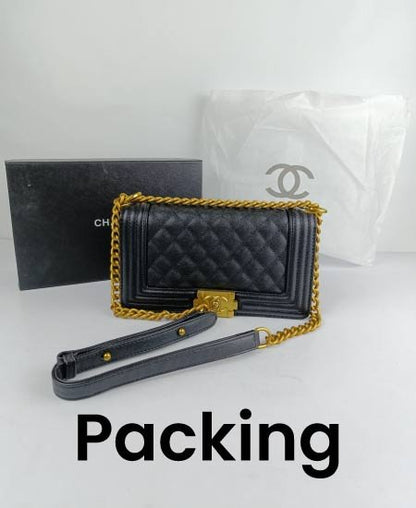 CHANEL Handbags Black Caviar Ladies Handbag