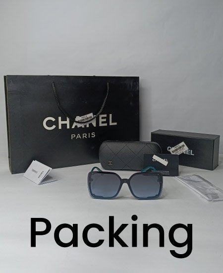 CHNL Green Teardrop Big Sunglasses-CHN01