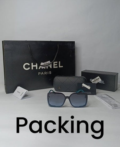 CHNL Green Teardrop Big Sunglasses-CHN01