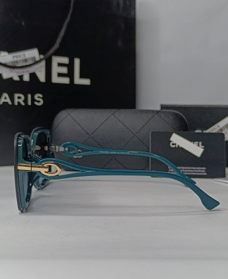 CHNL Green Teardrop Big Sunglasses-CHN01