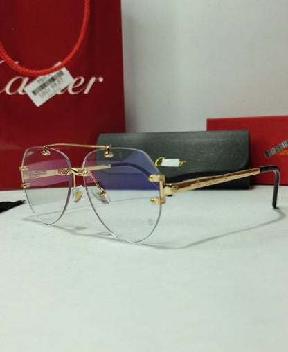 Cartier Gold Aviator Power Glasses Frame-CRT22