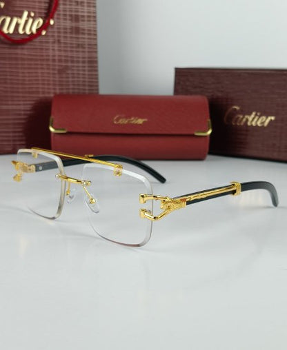 Cartier Golden Black Power Glasses Frame-CRT52
