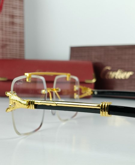 Cartier Golden Black Power Glasses Frame-CRT52