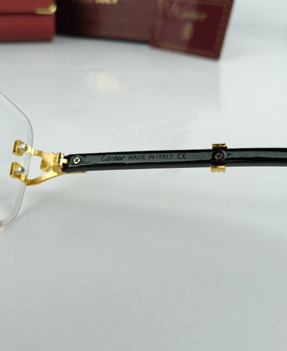 Cartier Golden Black Power Glasses Frame-CRT52