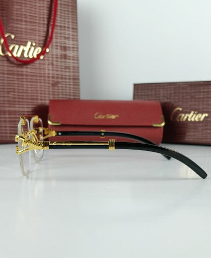 Cartier Golden Black Power Glasses Frame-CRT52
