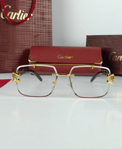 Cartier Golden Black Power Glasses Frame-CRT52
