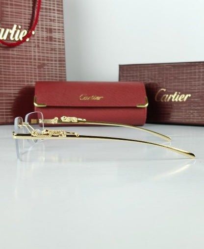 Cartier Golden Leopard Power Glasses Frame-CRT51