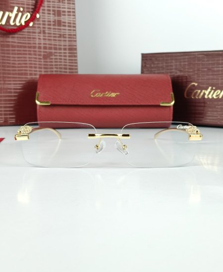 Cartier Golden Leopard Power Glasses Frame-CRT51