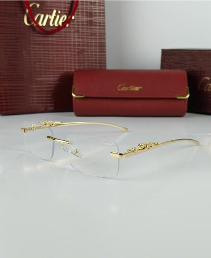 Cartier Golden Leopard Power Glasses Frame-CRT51