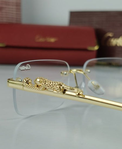 Cartier Golden Leopard Power Glasses Frame-CRT51
