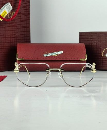 Cartier Power Glasses Golden Iconic Leopard