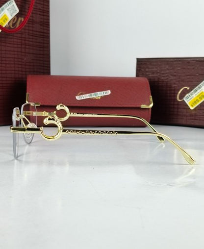 Cartier Power Glasses Golden Iconic Leopard