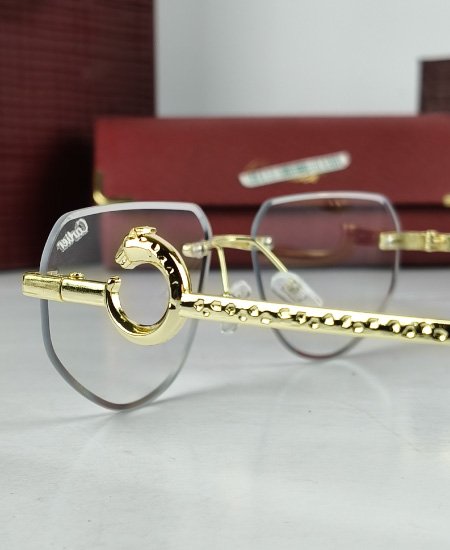 Cartier Power Glasses Golden Iconic Leopard