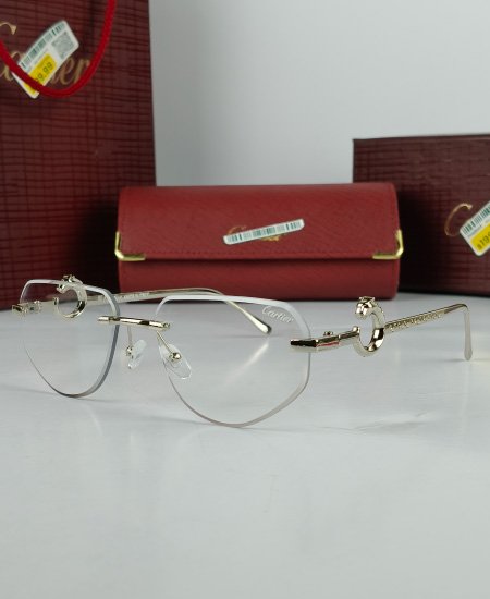 Cartier Power Glasses Silver Iconic Leopard