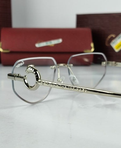 Cartier Power Glasses Silver Iconic Leopard