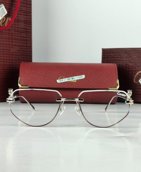 Cartier Power Glasses Silver Iconic Leopard