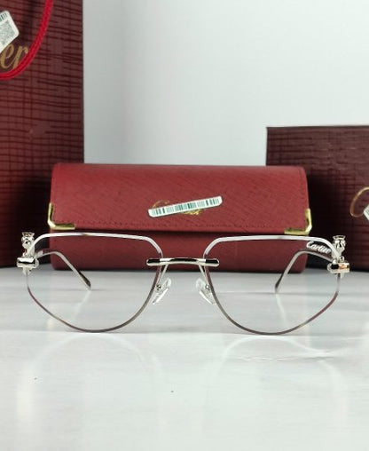 Cartier Power Glasses Silver Iconic Leopard