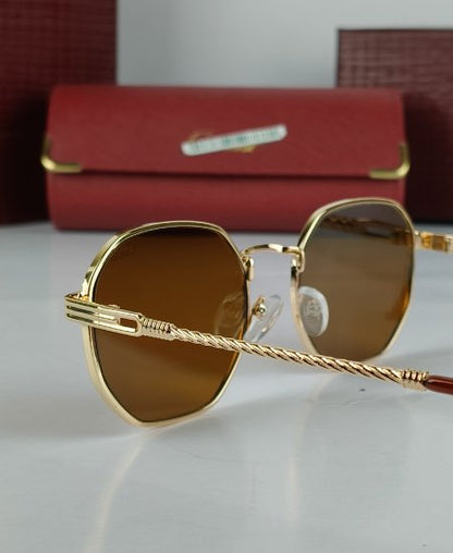Cater Sunglasses Retro Golden Brown CRT47