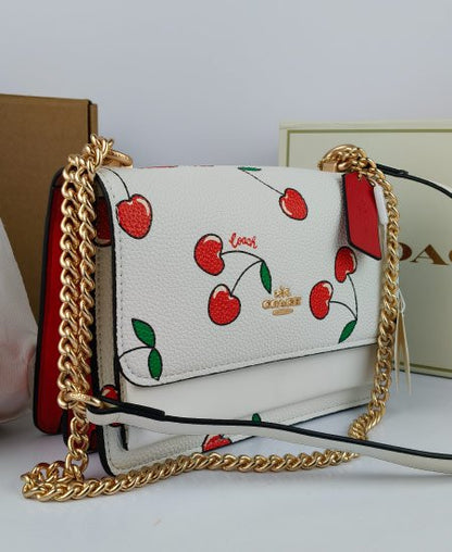 Coach Mini Klare Crossbody With Heart Cherry Print