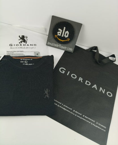 Giordano Black Sweatshirt 3D Logo