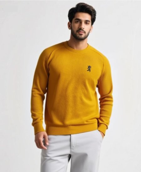 Giordano Mustard Sweatshirt 3D Logo