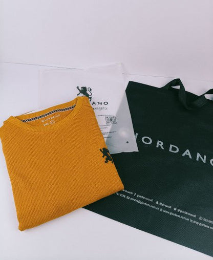 Giordano Mustard Sweatshirt 3D Logo