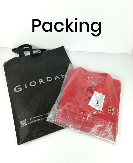 Giordano Polo Shirt Red Small Logo