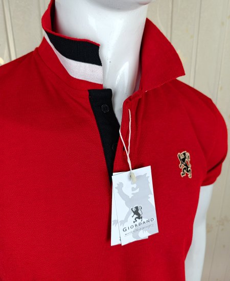 Giordano Polo Shirt Red Small Logo