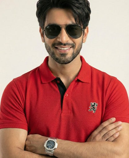 Giordano Polo Shirt Red Small Logo