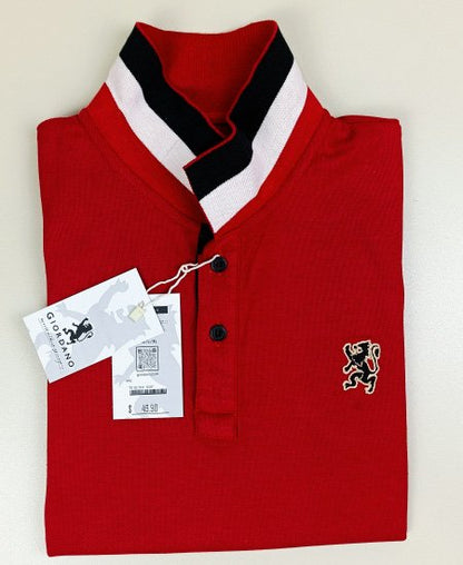 Giordano Polo Shirt Red Small Logo