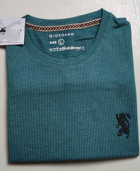 Giordano T-Shirts Green Jacquard