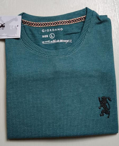 Giordano T-Shirts Green Jacquard