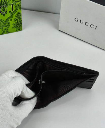 Gucci Leather Men's Wallet Black GG