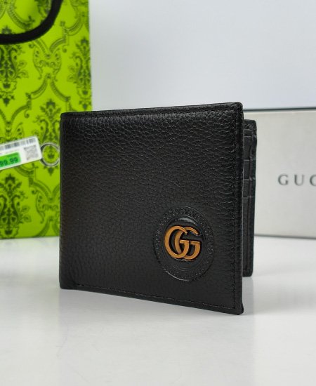 Gucci Leather Men's Wallet Black GG