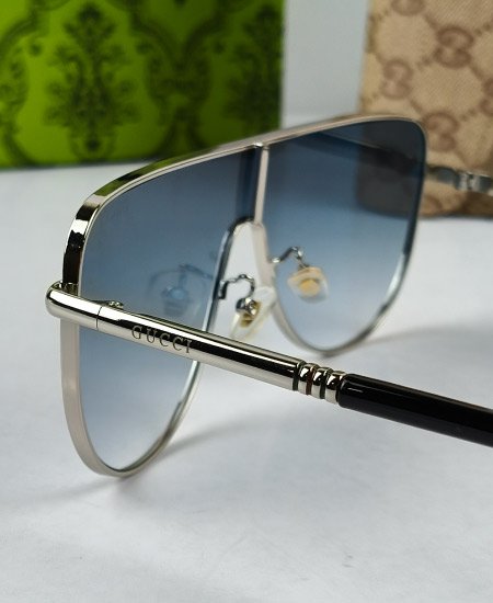 Gucci Sunglasses Silver Blue GG23