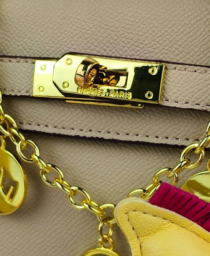 Hermes Mini Kelly Handbags Beige