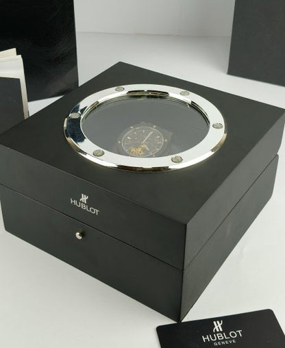 Hublot Watch Black Fusion Skeleton Blue Strap