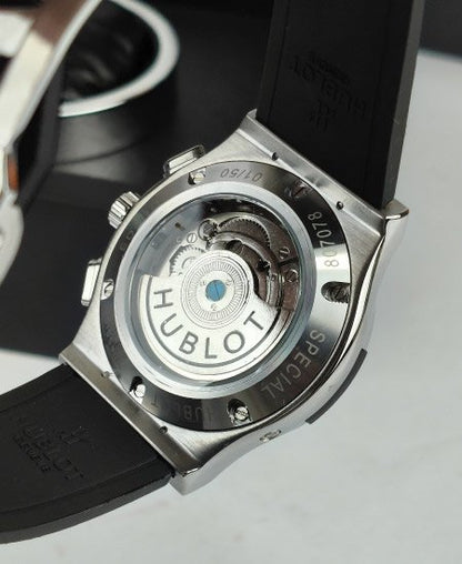 Hublot Watch Black Fusion Skeleton Calander