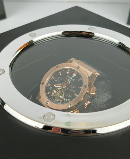 Hublot Watch Black Fusion Skeleton Calander Rose Gold