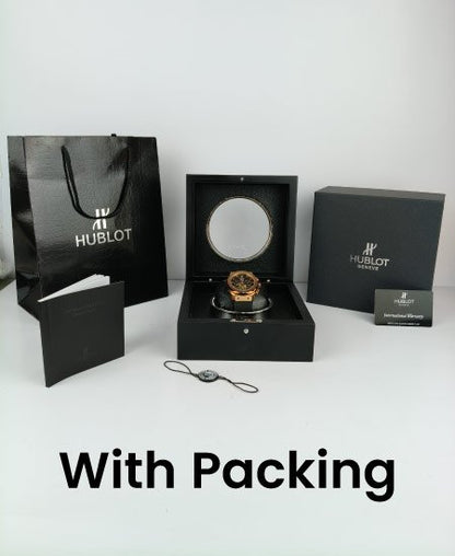 Hublot Watch Black Fusion Skeleton Calander Rose Gold