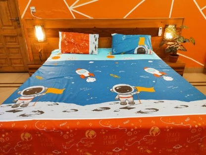 Kid's On Moon Bed Sheet