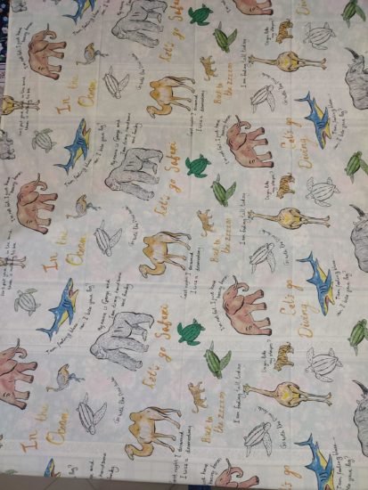 Single bed sheet animals cartoon