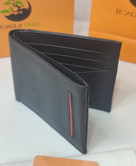 Jungle Tree Black Smart Soft Leather Wallet