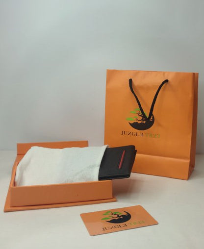 Jungle Tree Black Smart Soft Leather Wallet