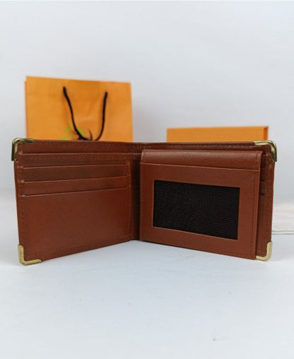 Jungle Tree Golden Tip Brown Leather Wallet