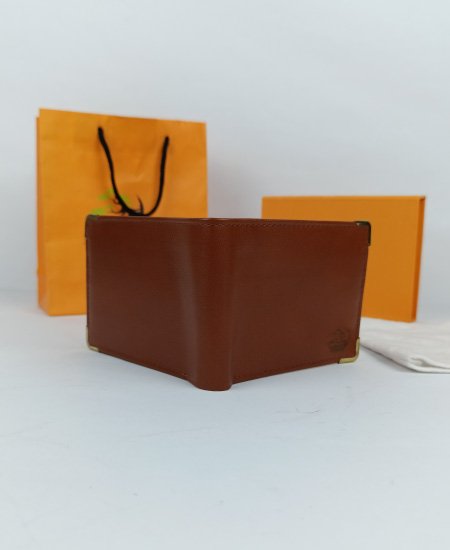 Jungle Tree Golden Tip Brown Leather Wallet