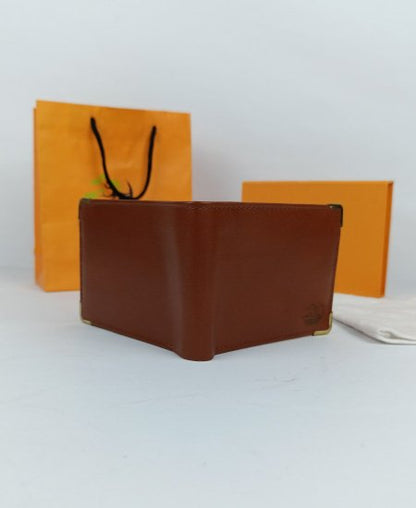 Jungle Tree Golden Tip Brown Leather Wallet