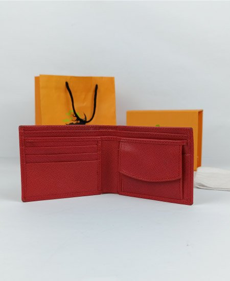 Jungle Tree Red Leather Wallet